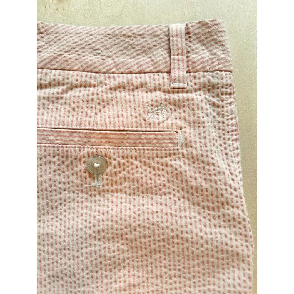 SOUTHERN TIDE Shorts Women Size 6 Light Pink Seersucker 4